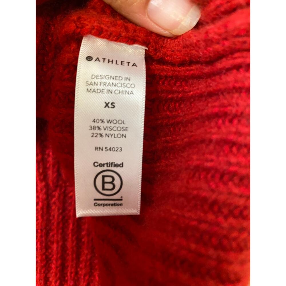 Athleta Cascade Crewneck Red Sweater Size XS - Picture 6 of 7